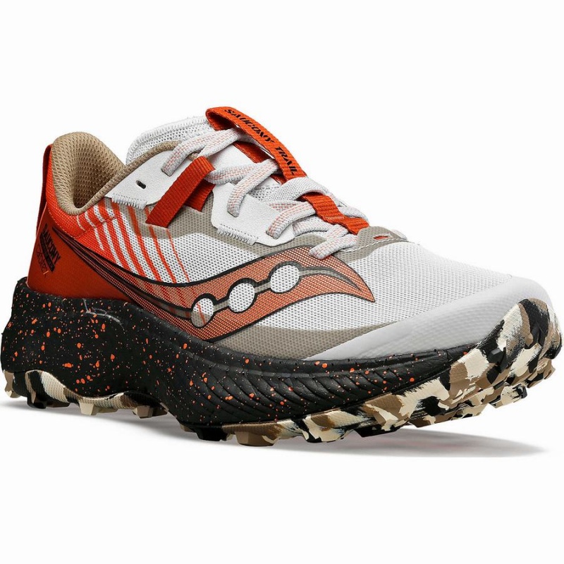 Women's Saucony Endorphin Edge Trail Running Shoes White / Orange | SG S68453-U41