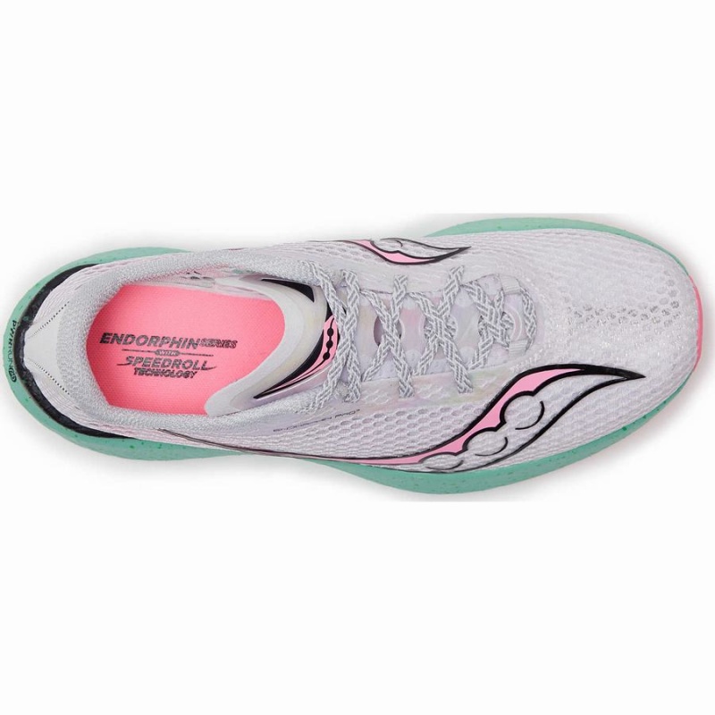 Women's Saucony Endorphin Pro 3 Running Shoes White / Pink | SG S69385-Z90