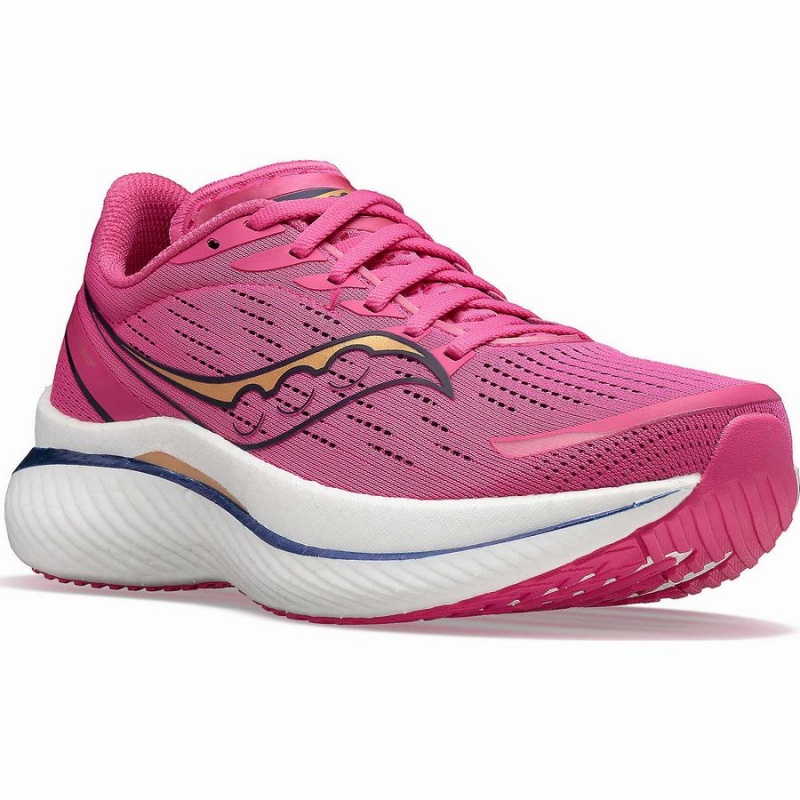 Women's Saucony Endorphin Speed 3 Running Shoes Pink / Navy | SG S97834-M43