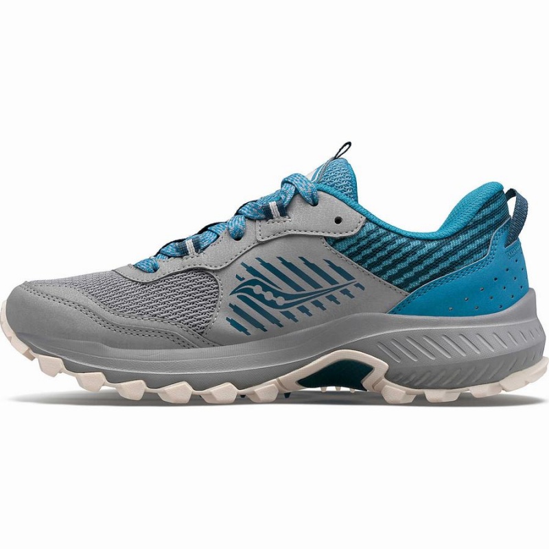 Women's Saucony Excursion TR15 Trail Running Shoes Grey / Blue | SG S47283-G07