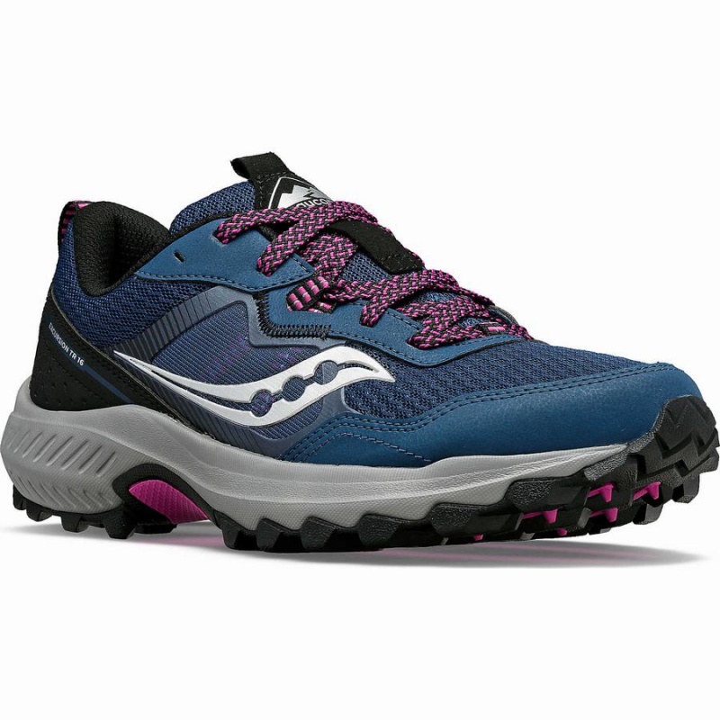 Women's Saucony Excursion TR16 Trail Running Shoes Navy | SG S95283-X25