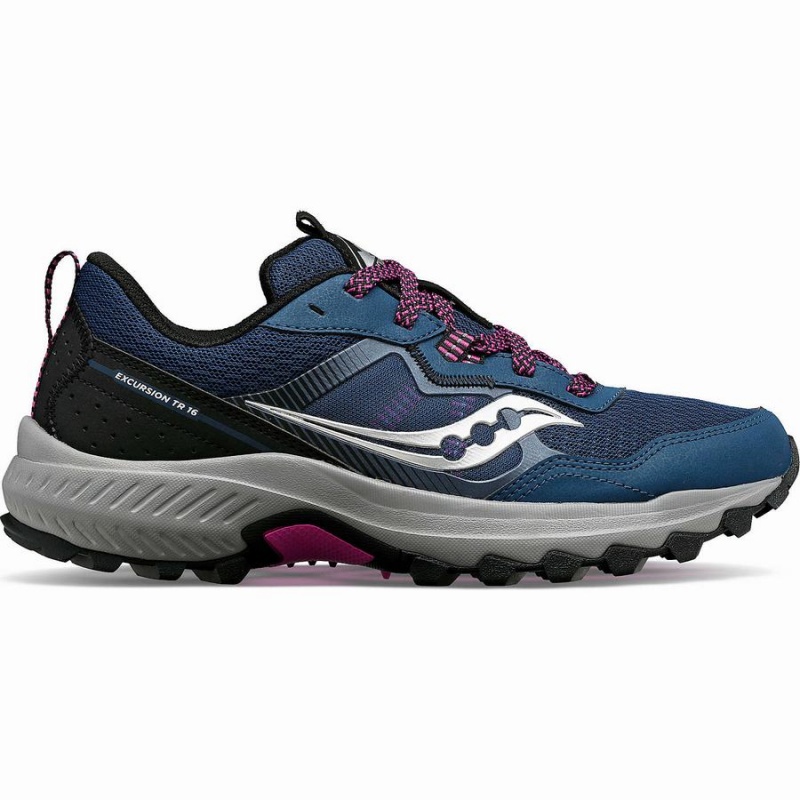 Women\'s Saucony Excursion TR16 Trail Running Shoes Navy | SG S95283-X25