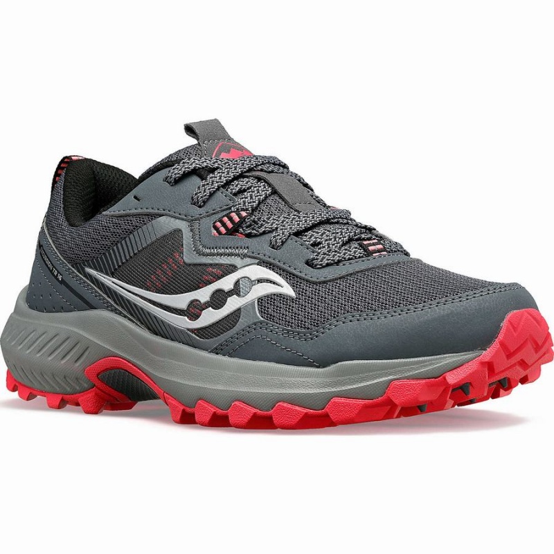 Women's Saucony Excursion TR16 Trail Running Shoes Grey / Coral | SG S02536-V67