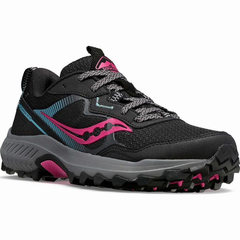 Women's Saucony Excursion TR16 Trail Running Shoes Black / Fuchsia | SG S58376-A81