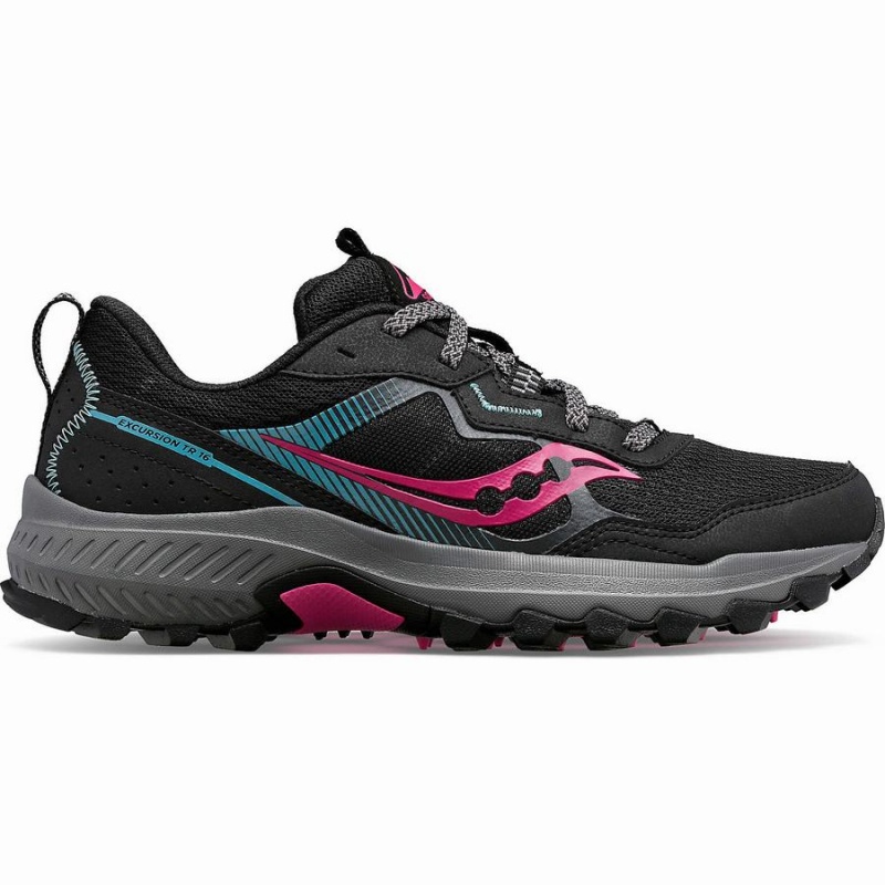 Women\'s Saucony Excursion TR16 Trail Running Shoes Black / Fuchsia | SG S58376-A81