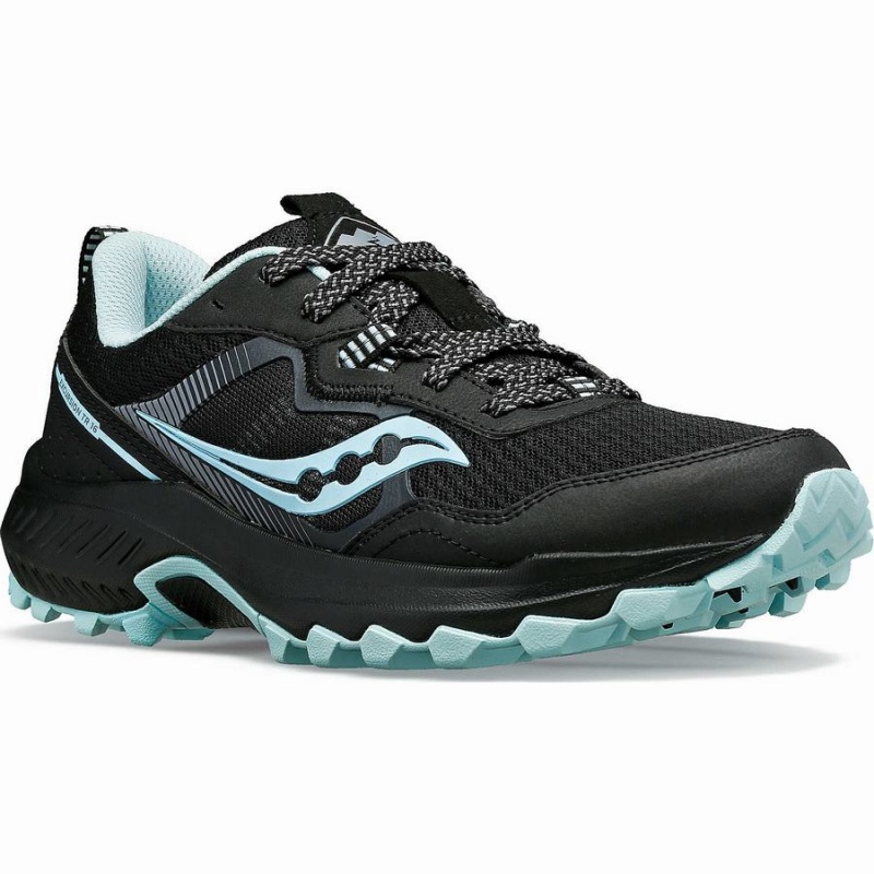 Women's Saucony Excursion TR16 Trail Running Shoes Black / Blue | SG S89752-S27