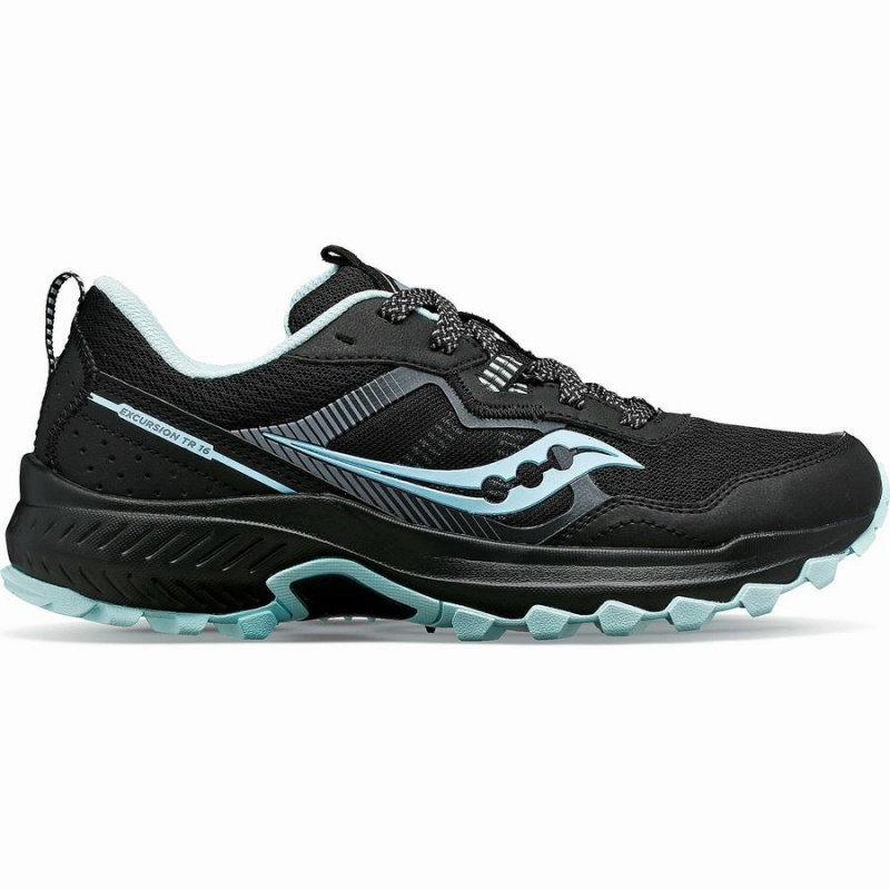 Women\'s Saucony Excursion TR16 Trail Running Shoes Black / Blue | SG S89752-S27