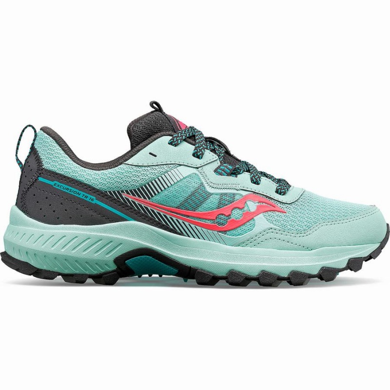 Women\'s Saucony Excursion TR16 Trail Running Shoes Turquoise / Pink | SG S91276-D50