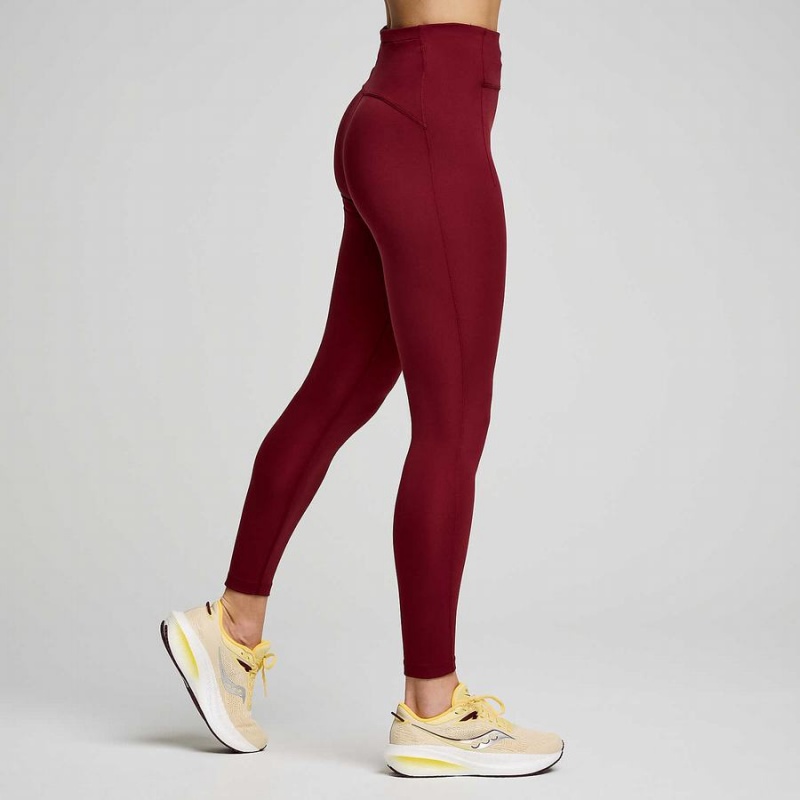 Women's Saucony Fortify 7/8 Tight Red | SG S73580-K71