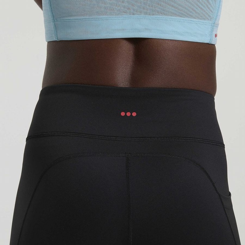 Women's Saucony Fortify Crop Tight Black | SG S30746-N23