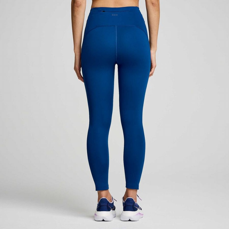 Women's Saucony Fortify Crop Tight Indigo | SG S96170-U87