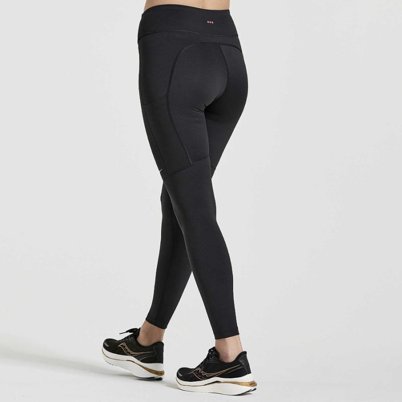 Women's Saucony Fortify Tight Black | SG S31079-B86