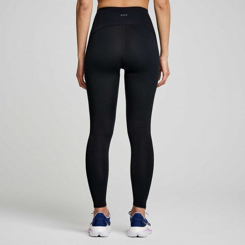 Women's Saucony Fortify Viz Tight Black | SG S67039-L31