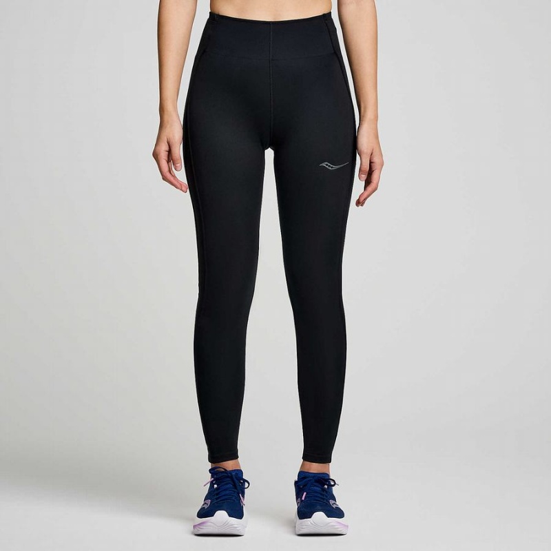 Women\'s Saucony Fortify Viz Tight Black | SG S67039-L31