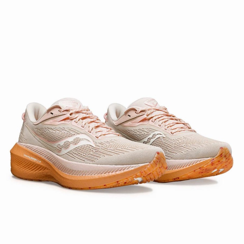 Women's Saucony Galentine's Day Triumph 21 Walking Shoes Pink | SG S53219-N61