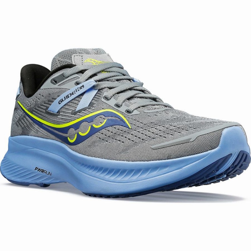 Women's Saucony Guide 16 Running Shoes Grey / Blue | SG S94057-T07