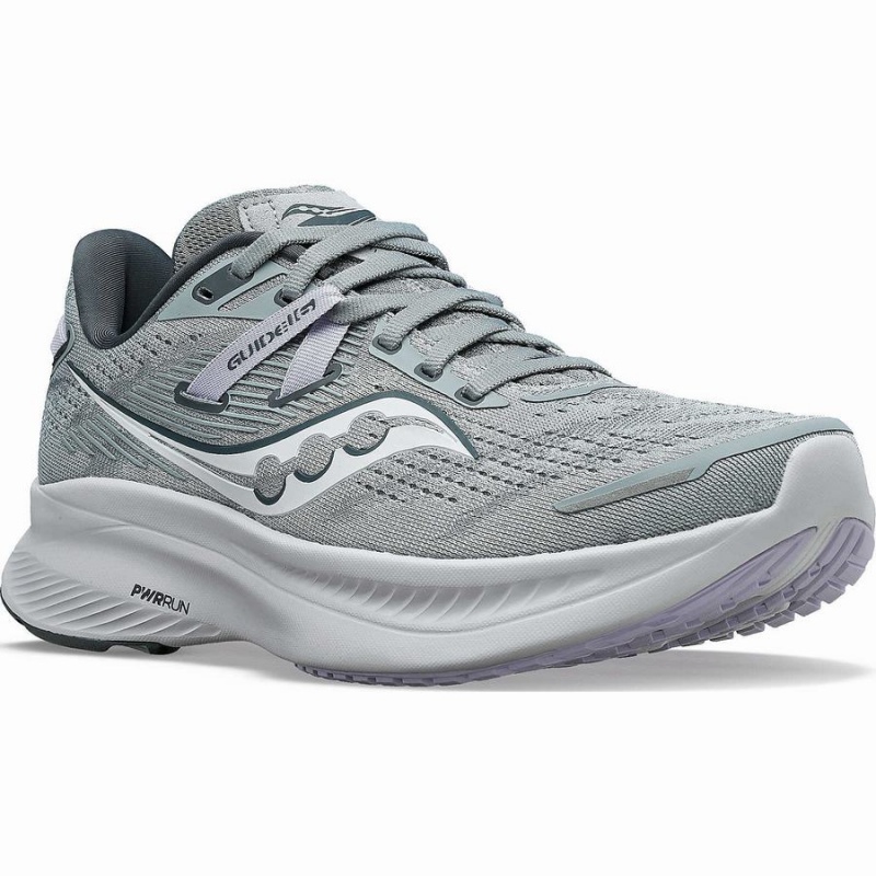 Women's Saucony Guide 16 Running Shoes Grey / Purple | SG S45869-Y08