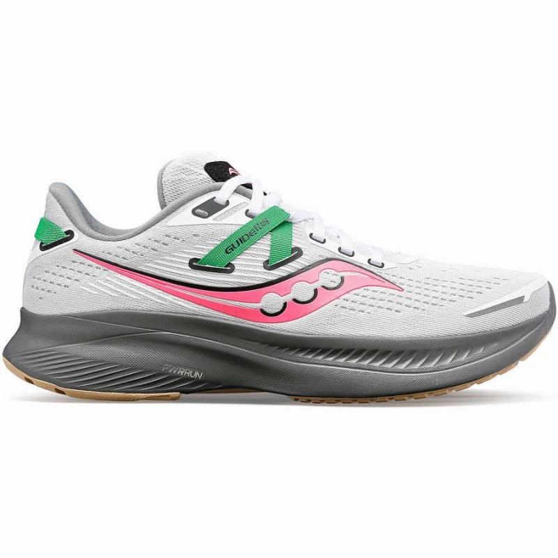 Women\'s Saucony Guide 16 Running Shoes White / Grey | SG S36145-G25