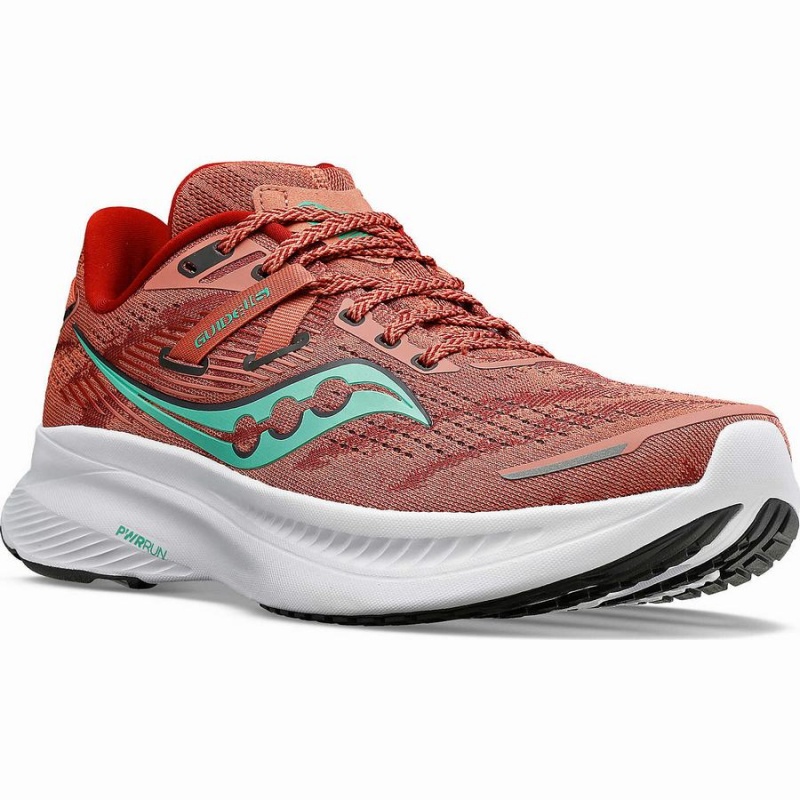 Women's Saucony Guide 16 Wide Running Shoes Orange / Turquoise | SG S24516-A18