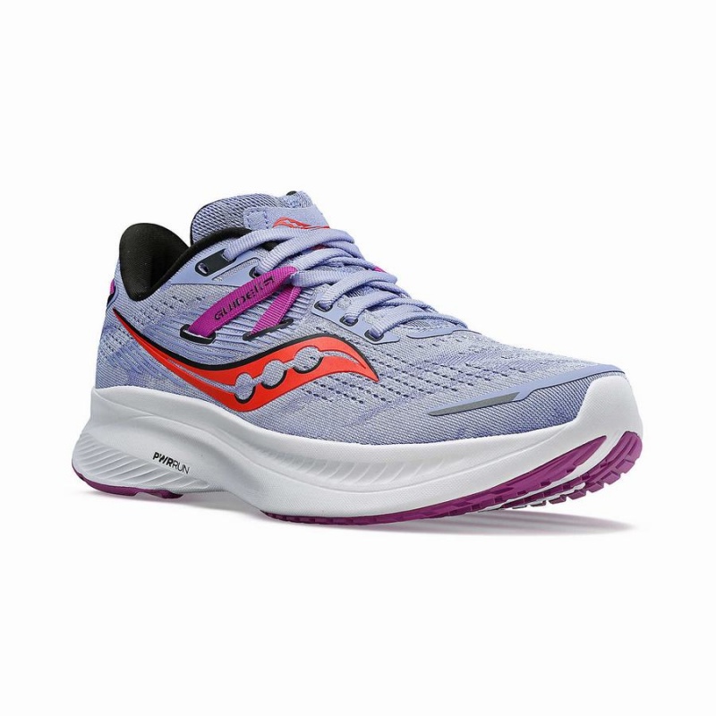 Women's Saucony Guide 16 Wide Running Shoes Purple | SG S17092-F19