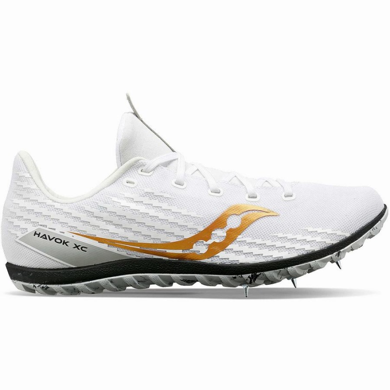 Women\'s Saucony Havok XC 3 Spike Track Spikes White | SG S01584-B83