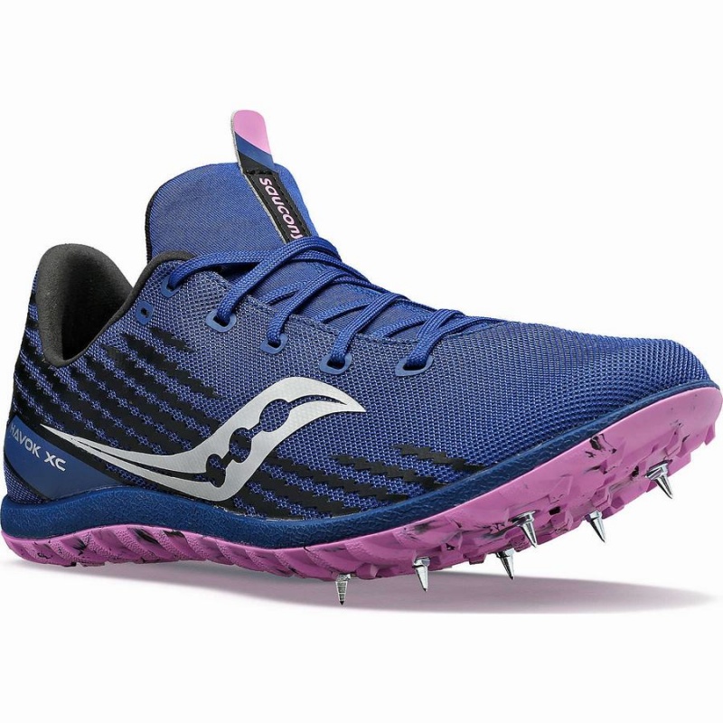 Women's Saucony Havok XC 3 Spike Track Spikes Indigo | SG S12758-M10