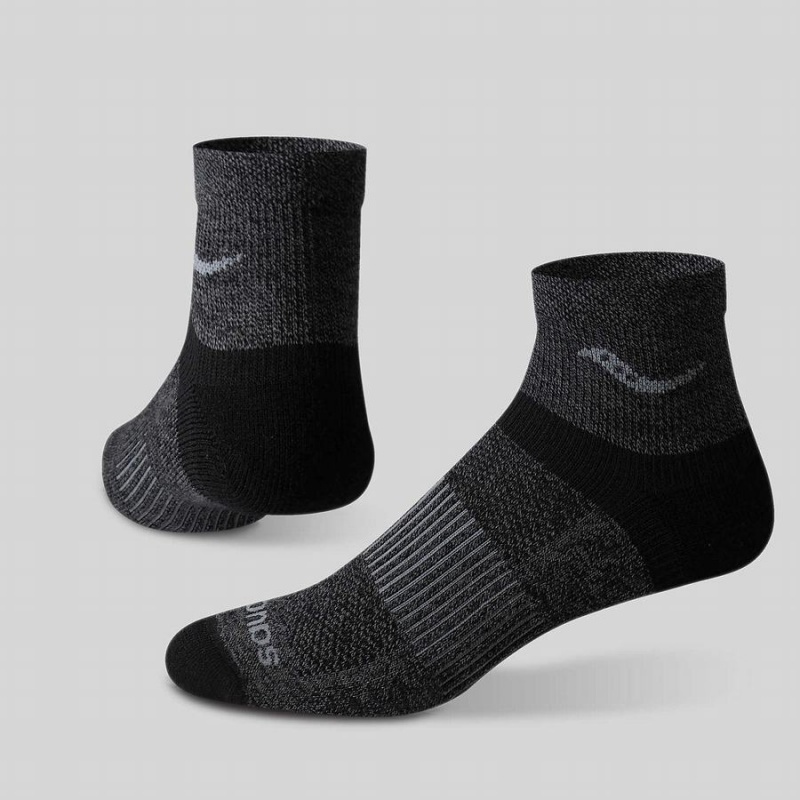 Women's Saucony Inferno Merino Wool Blend Quarter 3-Pack Socks Grey | SG S93175-Z98