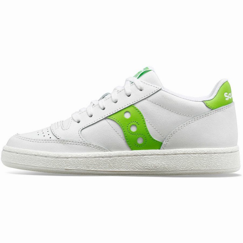 Women's Saucony Jazz Court PU Sneakers White / Green | SG S80172-U69