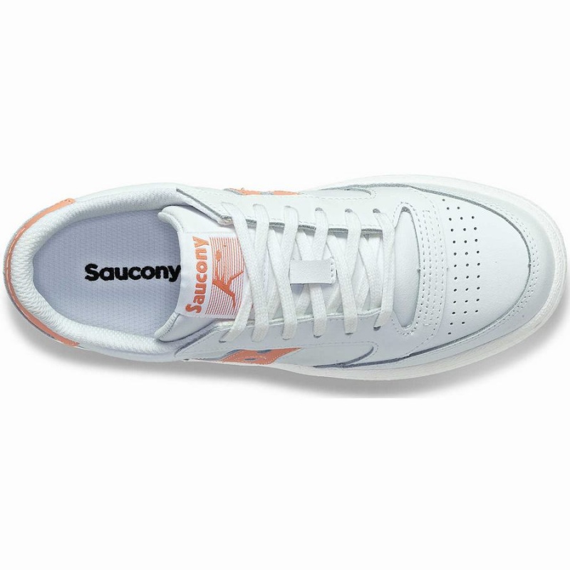 Women's Saucony Jazz Court PU Sneakers White / Pink | SG S51074-P75