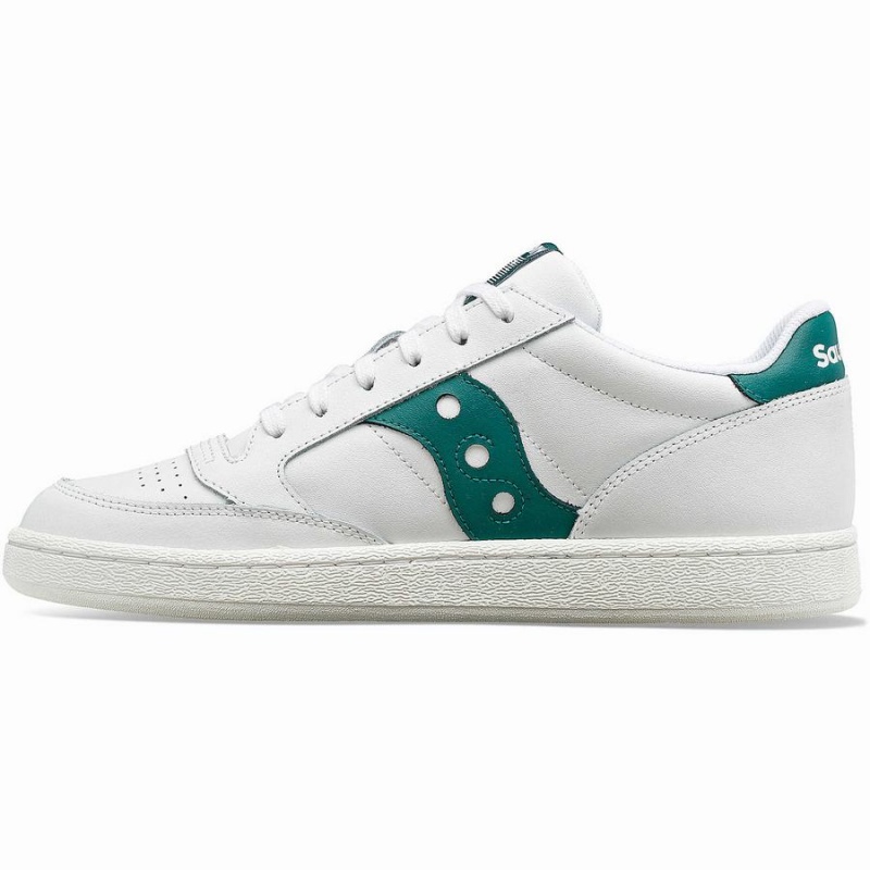 Women's Saucony Jazz Court PU Sneakers White / Green | SG S57421-Y08