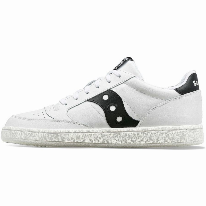 Women's Saucony Jazz Court PU Sneakers White / Black | SG S09324-Q36