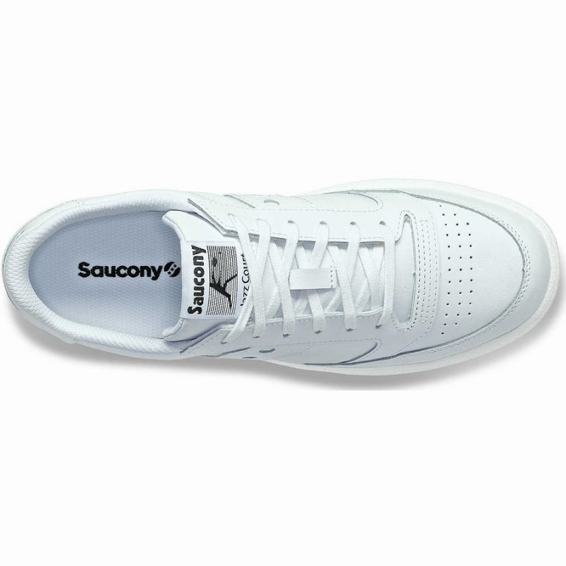 Women's Saucony Jazz Court PU Sneakers White / White | SG S76348-W71