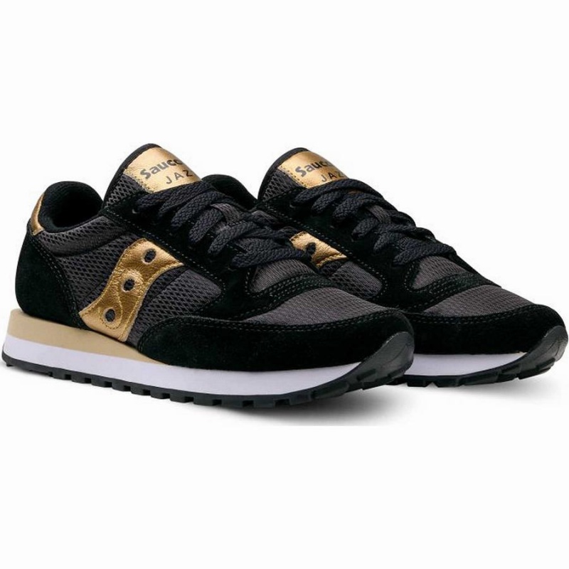 Women's Saucony Jazz Original Sneakers Black / Gold | SG S23197-V15