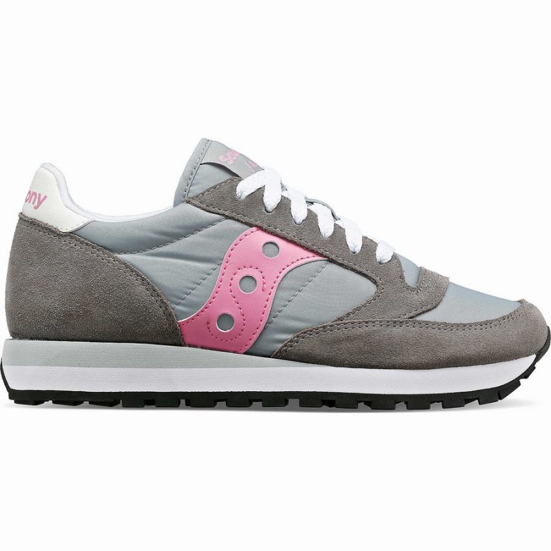 Women\'s Saucony Jazz Original Sneakers Grey / Pink | SG S50327-N38