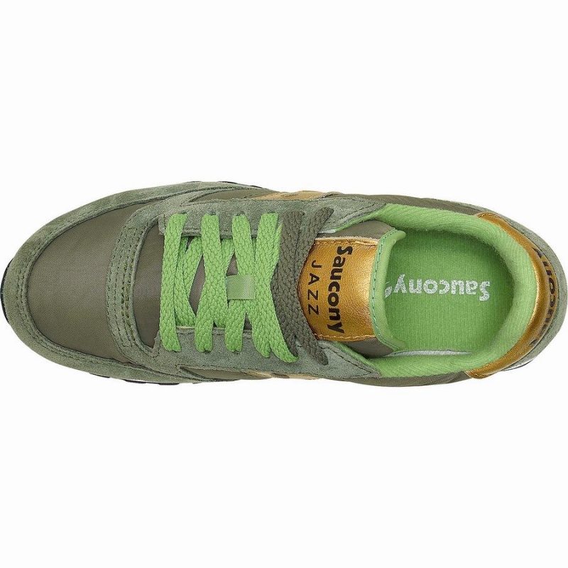 Women's Saucony Jazz Original Sneakers Olive / Gold | SG S61592-A97