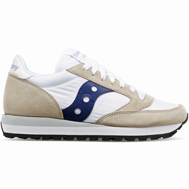 Women\'s Saucony Jazz Original Sneakers White / Navy | SG S09823-U90