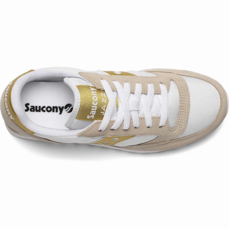 Women's Saucony Jazz Original Sneakers White / Gold | SG S93841-P24