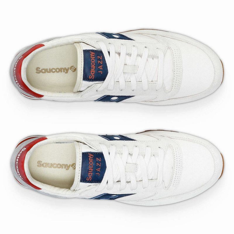 Women's Saucony Jazz Original Stonewash Sneakers White / Navy | SG S90453-E54