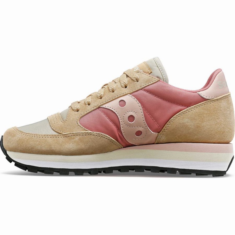 Women's Saucony Jazz Triple Sneakers Beige / Red | SG S70931-C87