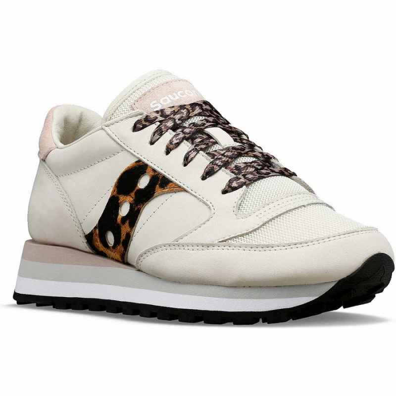 Women's Saucony Jazz Triple Sneakers Beige / Leopard | SG S32570-Y20