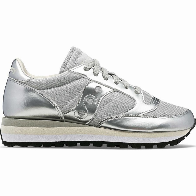 Women\'s Saucony Jazz Triple Sneakers Silver | SG S84361-T37