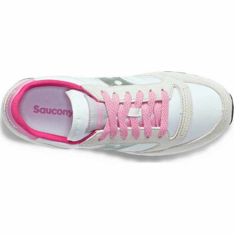 Women's Saucony Jazz Triple Sneakers White / Grey / Pink | SG S87624-B36