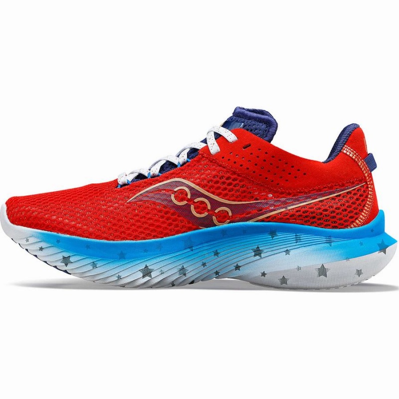 Women's Saucony Kinvara 14 Liberty Running Shoes Red / White / Blue | SG S01465-L09