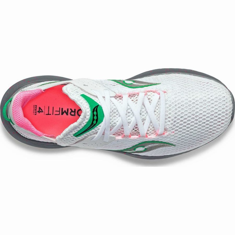 Women's Saucony Kinvara 14 Running Shoes White / Grey | SG S30957-C31