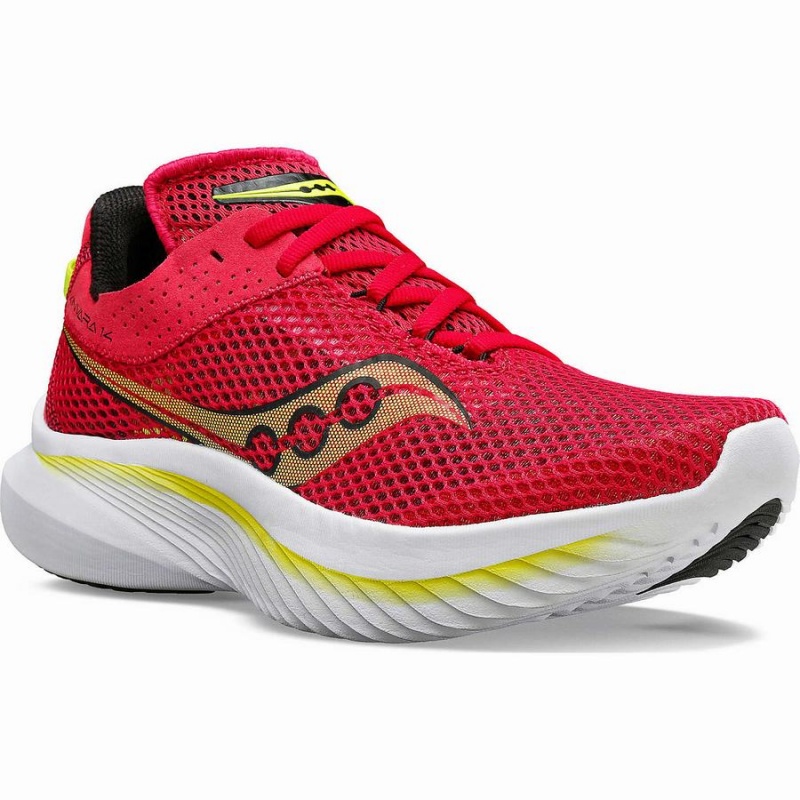 Women's Saucony Kinvara 14 Running Shoes Red / Rose | SG S18309-N73