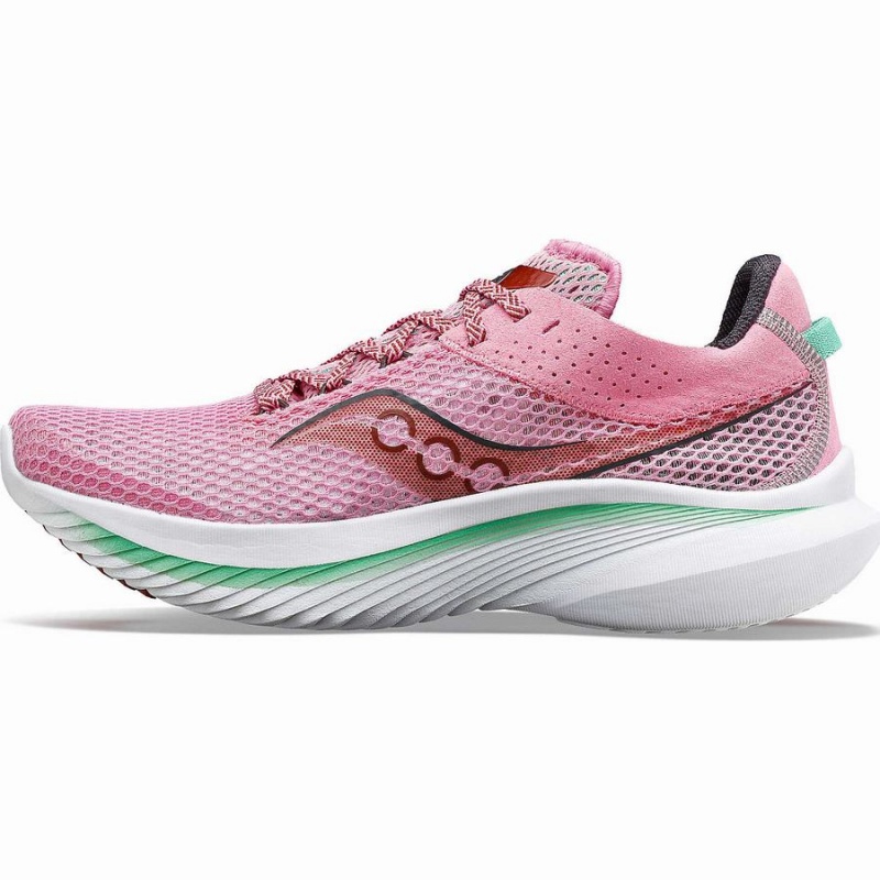 Women's Saucony Kinvara 14 Running Shoes Pink / Green | SG S35612-M97