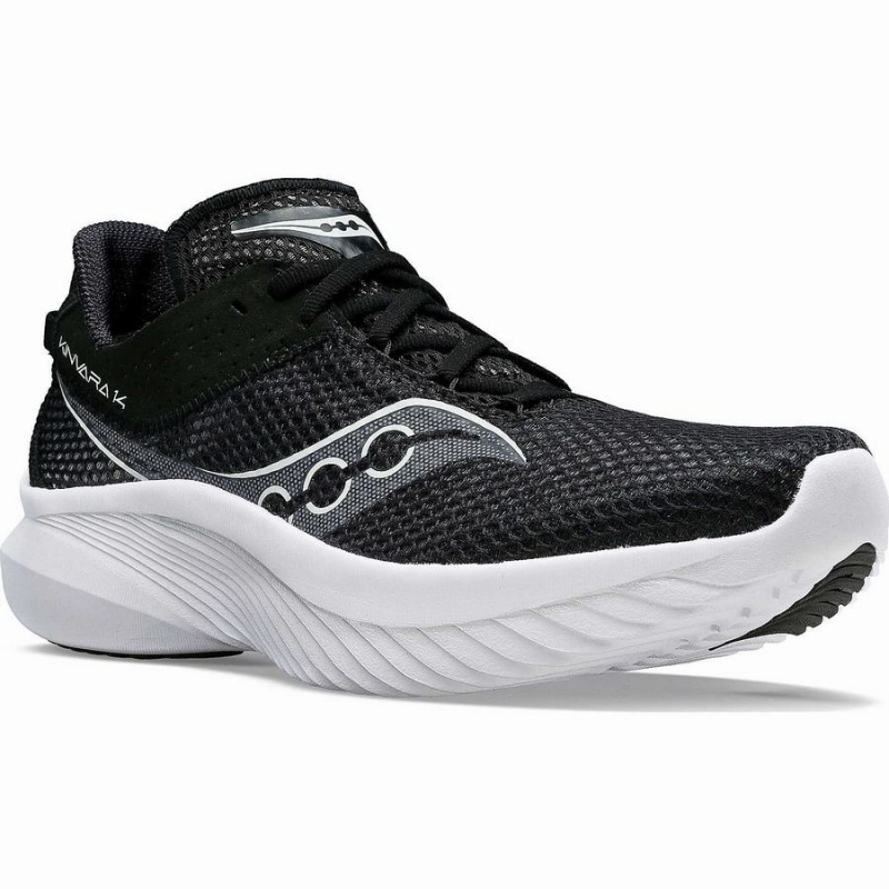 Women's Saucony Kinvara 14 Running Shoes Black / White | SG S53907-J06