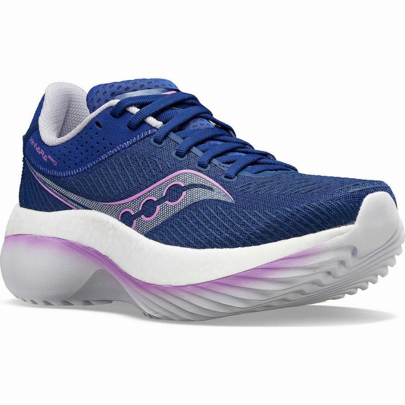 Women's Saucony Kinvara Pro Running Shoes Indigo / Purple | SG S84103-A58