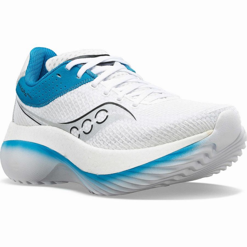 Women's Saucony Kinvara Pro Running Shoes White / Blue | SG S65349-D40