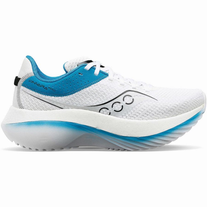 Women\'s Saucony Kinvara Pro Running Shoes White / Blue | SG S65349-D40